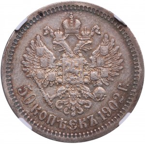 Russia 50 Kopecks 1902 АР - NGC AU 53