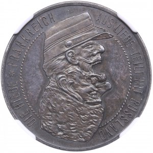 Germany, Russia silver medal 1914 - Entente Satirical - NGC MS 63