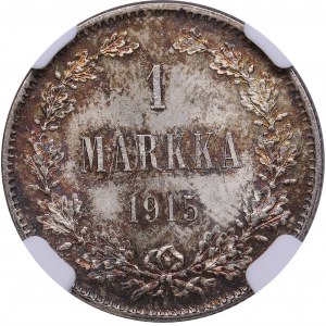 Finland, Russia 1 Markka 1915 S - NGC MS 67