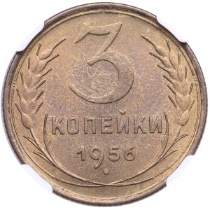 Russia, USSR 3 Kopecks 1956 - NGC MS 65