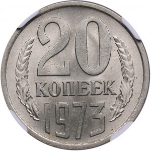 Russia, USSR 20 Kopecks 1973 - NGC MS 63