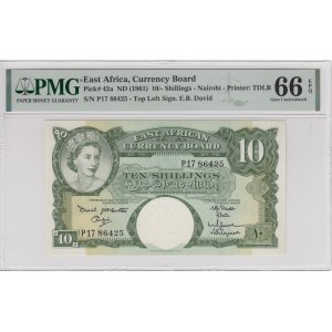East Africa 10 Shillings ND (1961) - PMG 66 EPQ Gem Uncirculated