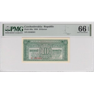 Czechoslovakia 10 Korun 1950 - PMG 66 EPQ Gem Uncirculated