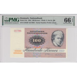 Denmark 100 Kroner 1984 - PMG 66 EPQ Gem Uncirculated
