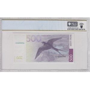 Estonia 500 Krooni 2007 ZZ - Replacement - PCGS 58 PPQ CHOICE AU