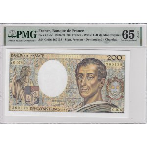 France 200 Francs 1988-1989 - PMG 65 EPQ Gem Uncirculated