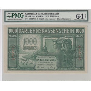 Germany, Lithuania 1000 Mark 1918 Kowno - PMG 64 EPQ Choice Uncirculated