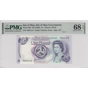 Isle of Man 1 Pound ND (1983) - PMG 68 EPQ Superb Gem Unc