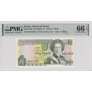 Jersey 1 Pound ND (1993) - PMG 66 EPQ Gem Uncirculated