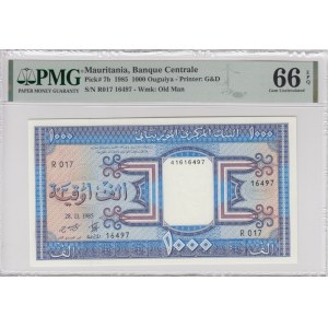 Mauritania 1000 Ouguiya 1985 - PMG 66 EPQ Gem Uncirculated