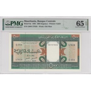 Mauritania 500 Ouguiya 1991 - PMG 65 EPQ Gem Uncirculated