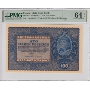 Poland 100 Marek 1919 - PMG 64 EPQ Choice Uncirculated