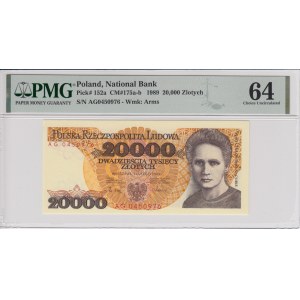 Poland 20000 Zlotych 1989 - PMG 64 Choice Uncirculated