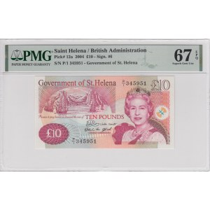 Saint Helena 10 Pounds 2004 - PMG 67 EPQ Superb Gem Unc