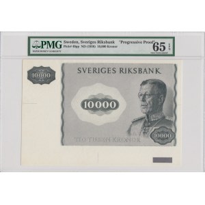 Sweden 10000 Kronor ND (1958) - Progressive Proof - PMG 65 EPQ Gem Uncirculated