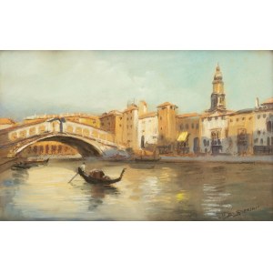 B. Sapierski (1st half of 20th century), Venice, View of Ponte Rialto