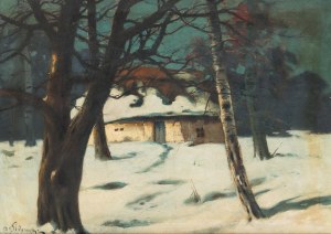 Mieczysław Korwin-Piotrowski (1869 Kamieniec Podolski - 1930 Lwów), Pejzaż zimowy