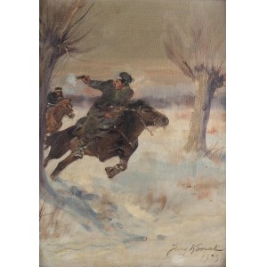 Jerzy Kossak (1886 Kraków - 1955 there), Chase the Bolshevik, 1939.