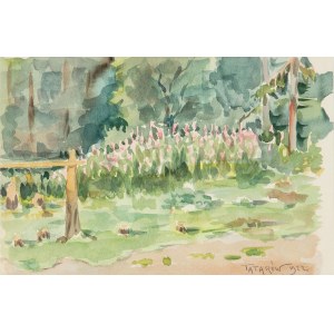 Karol Kossak (1896 Lvov-1975 Ciechocinek), Garden in Tatarow, 1922