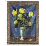 Błażej Iwanowski (1889 Jablonna-1966 Warsaw), Yellow roses in a vase