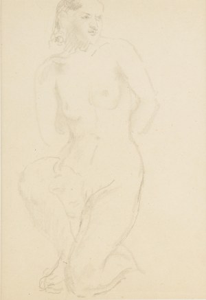 Kasper Pochwalski (1899 Krakow - 1971 there), Kneeling Nude / Female Nude, 1953.