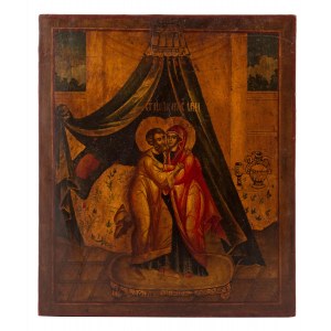 Icon - St. Joachim and St. Anne, Russia, 20th century.