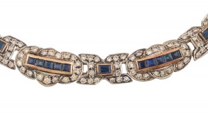 Necklace with diamonds and sapphires, 2nd half of 20th century.