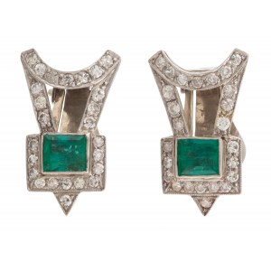 Art déco earrings, 1930-1940.