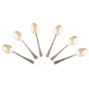 Set of 6 spoons, Warsaw, 2nd half of the 20th century.