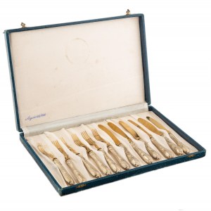 Set of dessert cutlery for 6 persons, Italy, 2nd half of 20th century.