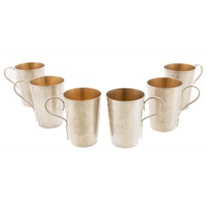 Set of 6 mugs, Soviet Union, 2nd half of 20th century.