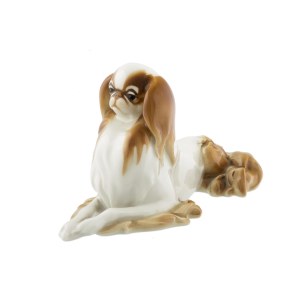 Dog figurine japan chin, Hutschenreuther, 1930s.