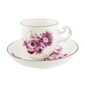 Cup with saucer, Meissen, mid-18th century.