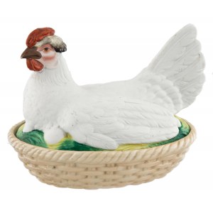 Container in the form of a hen, France, Limoges ?, second half of the 19th century.