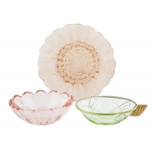 Collection of art déco dishes, Hortensia, Neman, l.30 20th century.