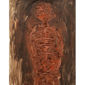 Marek OBERLÄNDER (1922 - 1978), Figur in Rot- und Rosatönen, 1962