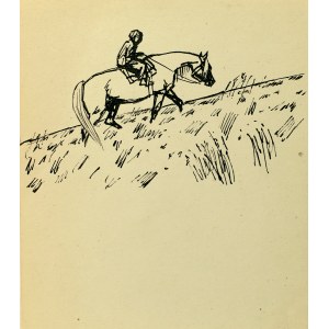 Ludwik MACIĄG (1920-2007), Pferd und Reiter auf einer Wiese