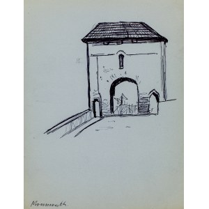 Ludwik MACIĄG (1920-2007), Skizze eines Brückentors in Monmouth