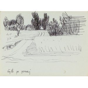 Ludwik MACIĄG (1920-2007), Sketch of a rural landscape