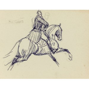 Ludwik MACIĄG (1920-2007), Skizze eines Reiters auf einem Pferd