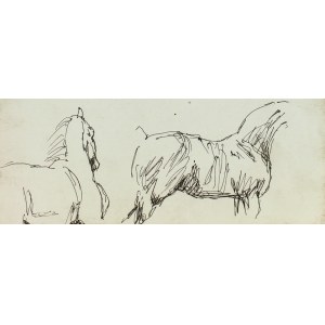 Ludwik MACIĄG (1920-2007), Skizzen eines Pferdes in zwei Ansichten