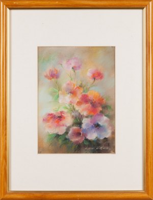 Urszula MARKIEWICZ (XX w.), Bukiet różowych kwiatów
