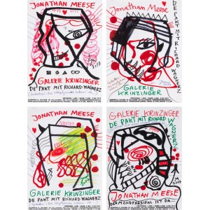 Jonathan MEESE (b. 1970), Set of four exhibition posters, 2017