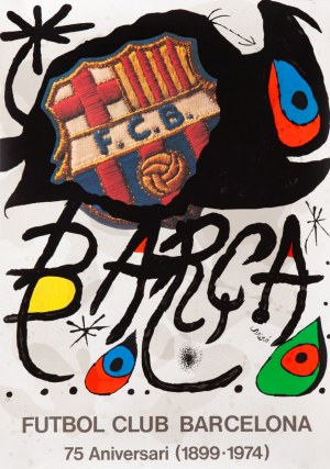 Joan MIRÓ (1893-1983), Plakat na rocznicę klubu futbolowego Barcelona, 1974 [2014]