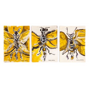 Maciej ŻWINIS (1926-2010), Composition with an insect - triptych