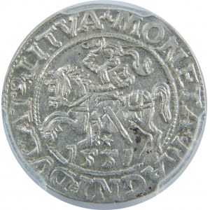 Zygmunt II August, Półgrosz 1551, Wilno, PCGS MS63