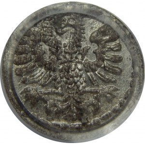 Zygmunt III Waza, Denar 1596-mała data, Gdańsk, PCGS MS64