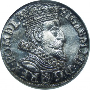Zygmunt III Waza, Trojak 1601, Kraków, NGC MS64