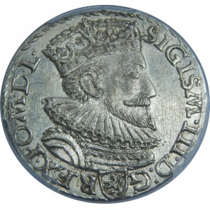 Zygmunt III Waza, Trojak 1592, Malbork, PCGS MS63