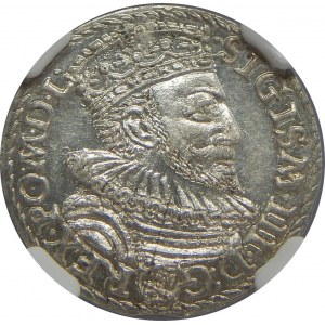 Zygmunt III Waza, Trojak 1592, Malbork, NGC MS63